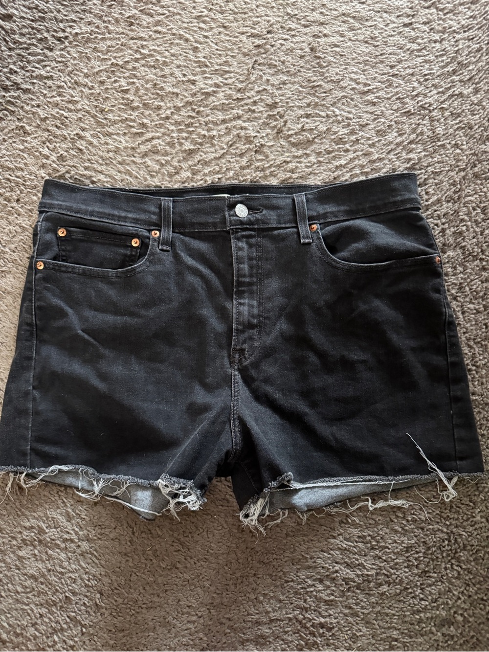 Levi’s high rise shorts short jean black 34